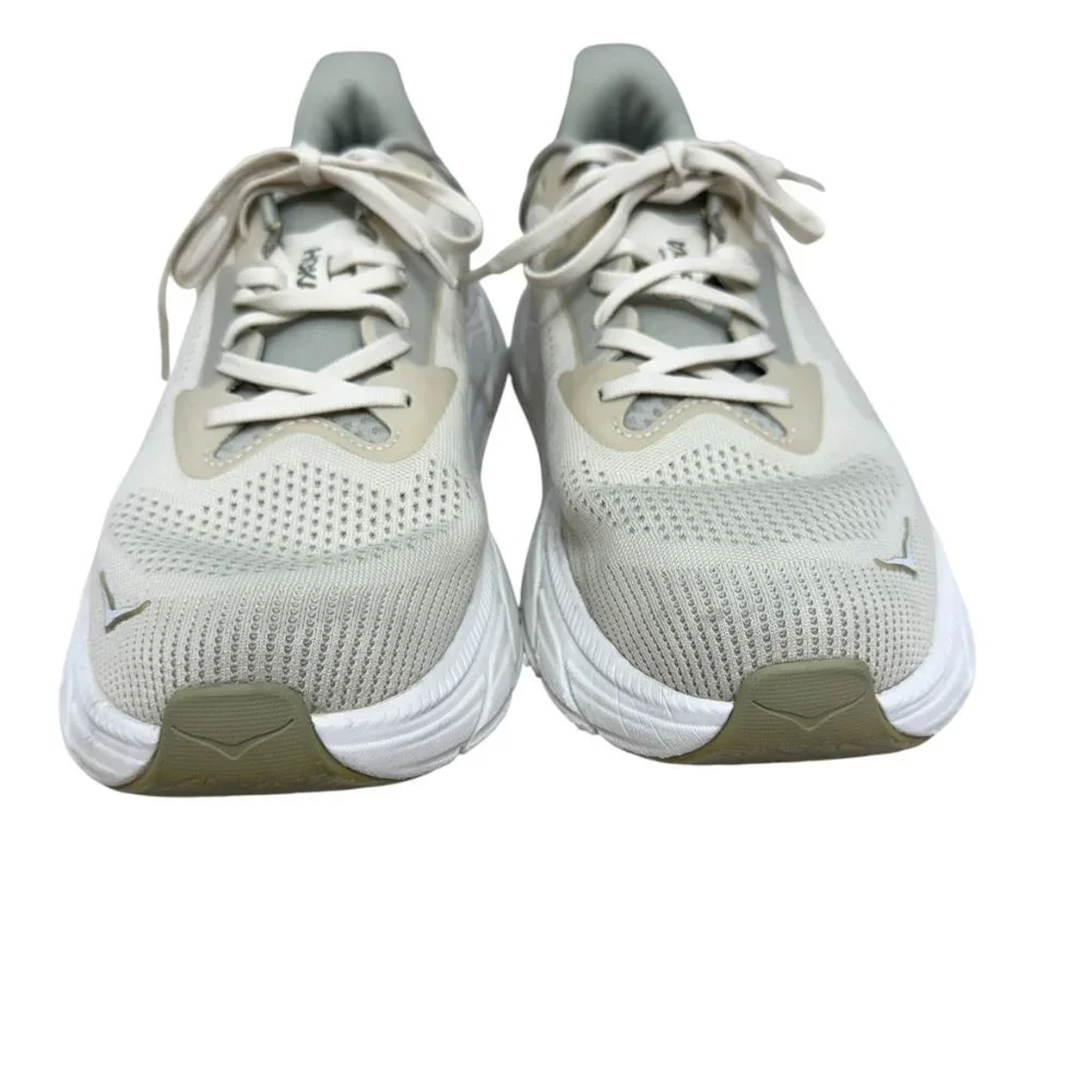 HOKA Arahi 7 Mens Running Sneakers Training Shoes in Oat Milk/Barley Sz 12 - Picture 3 of 10